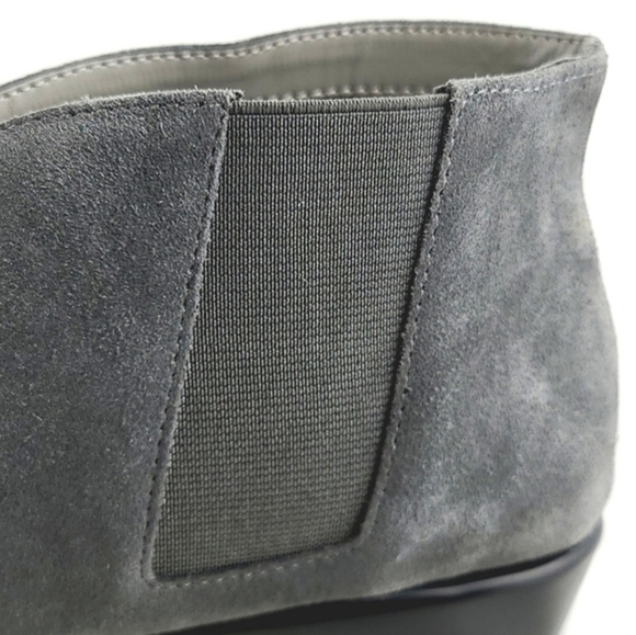 Aerosoles Allowance Women's Grey Suede Leather Ankle Boots Zip Up Wide Size 9W - Picture 9 of 14